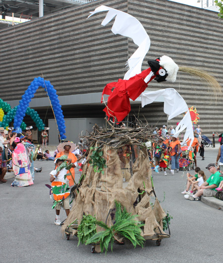 Bird float at Parade the Circle in University Circle