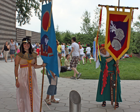 Medeival women at Parade the Circle in University Circle