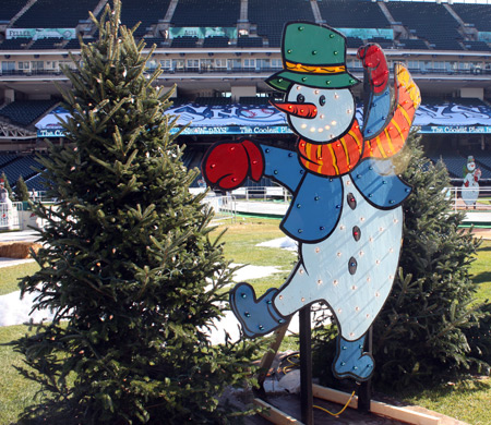 Snowman at Snow Days at Progressive Field