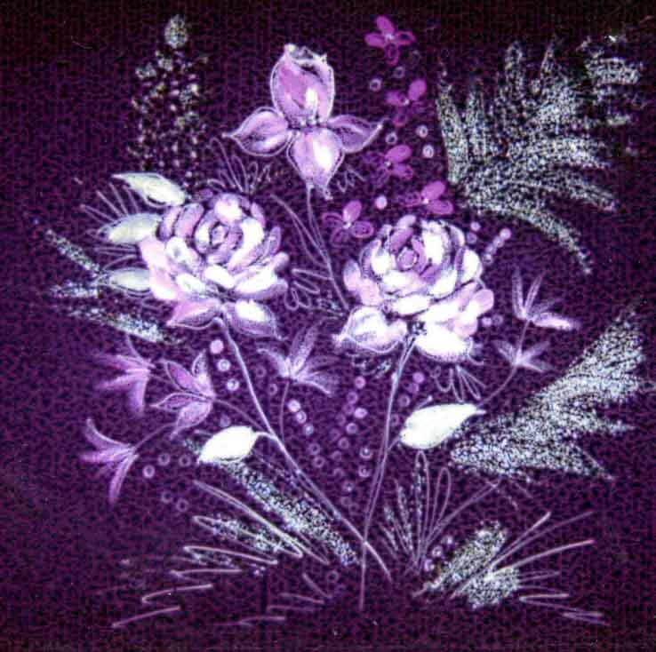 Item CMK000003- Pink Rose Floral on Purple or Black Shirt