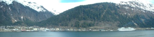 Juneau and our ship from Douglas Island