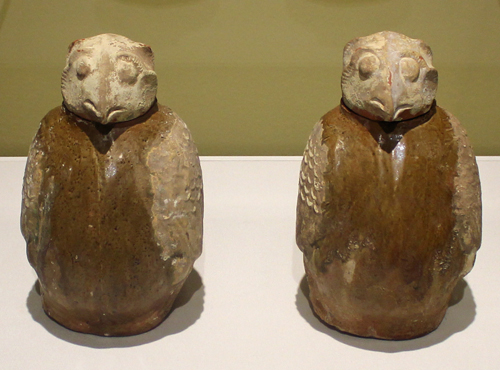 Ancient Chinese Owl shaped jars