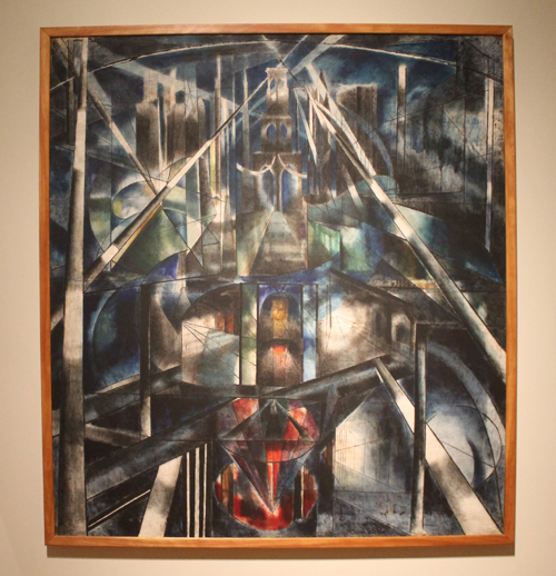 Brooklyn Bridge oil on canvas by Joseph Stella