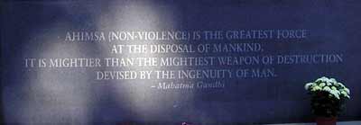 Quote from the other side of the Gandhi statue