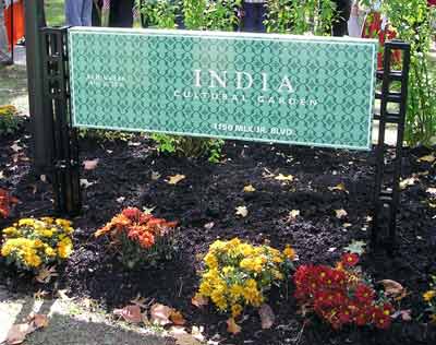 India Cultural Garden sign