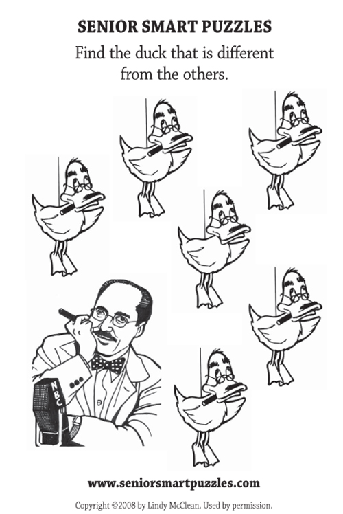 Groucho Marx duck puzzle