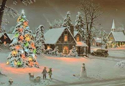 Snowy Christmas Scene