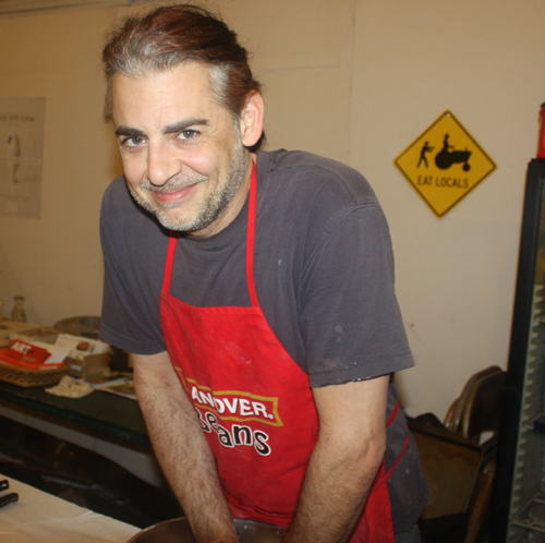 Tony making pierogis