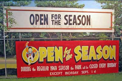 Sign saying Euclid Beach Park - Open for the 1969 Season 