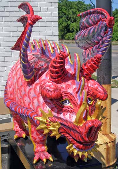 I dreamt I was a Dragon Pig sculpture at Asia Food Market at 3126 St. Clair