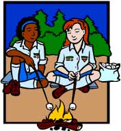 Girl scouts campifire