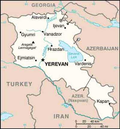 Map of Armenia