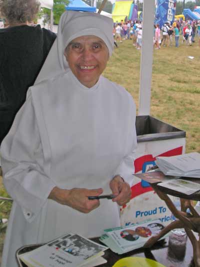 Sister at the Catholic Fest