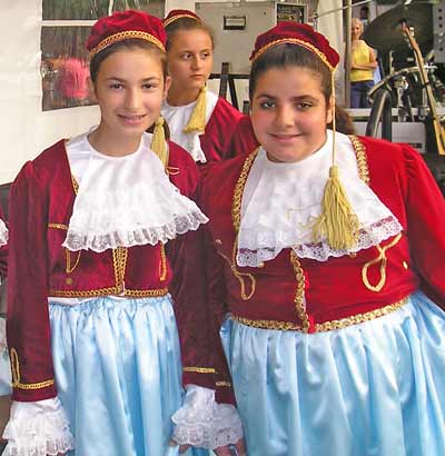 Greek girls in costume