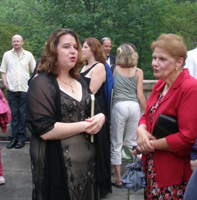 Andrea Chenoweth with fans after the show