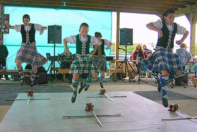Scottish girls dancing