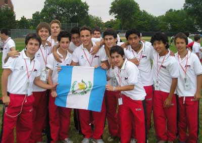 Soccer players from Guatemala in the Continental Cup at JCU