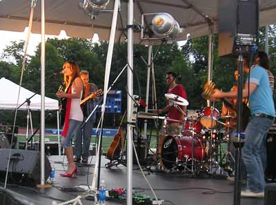 The Kate Voegele Band performed for the crowd