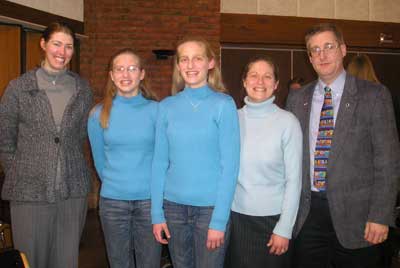 Marilyn Johnson, daughters Kristina and Julie, Ken Johnson and  family friend Anna Rietsch