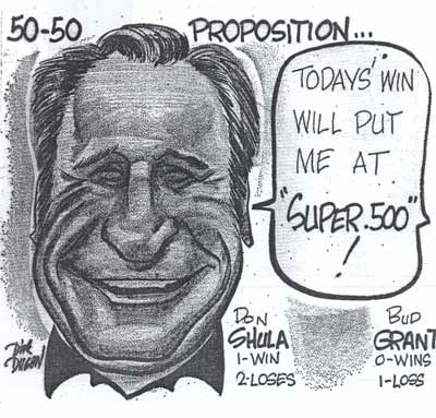 Dick Dugan draws Don Shula