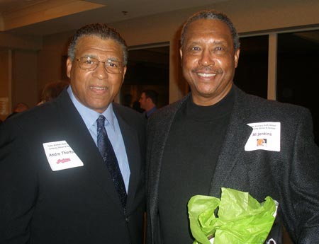 Cleveland Indian Andre Thornton and Cleveland Browns Al Jenkins (photos by Debbie Hanson)