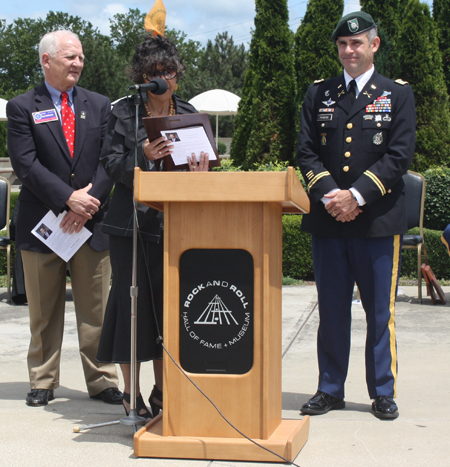Jack Schron, C Ellen Connally and Lt Col Patrick Powers