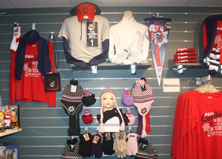 Special Winter shopping stand at Indians Snow Days