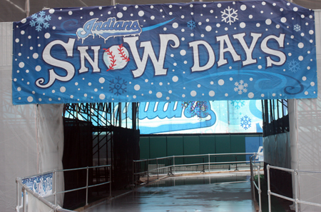 Cleveland Indians Snow Days sign