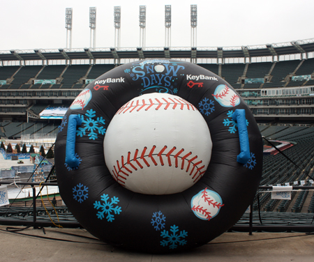 Cleveland Indians Snow Days baseball in tube