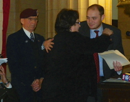 Lucy Selvaggio Stickan and George Brown from Senator Portman's office