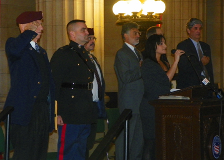 Lisa Padro-Baire sang the National Anthem 