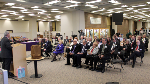 Ralph Perk event in Michael Schwarz Library of Cleveland State University