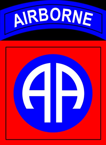 82nd Airborne shoulder patch. They did such a good job in WWI that there was 