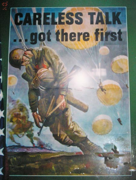 Careless talk got there first poster