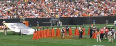 Cleveland Browns Hall of Fame busts with Gene Hickerson