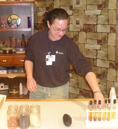 Amanda Whitener of GLSC mixes up some chocolate magic for visitors