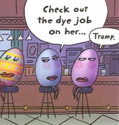 Dyed Easter Eggs cartoon - tramp