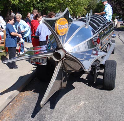 The back end of the Euclid Beach Rocket Car