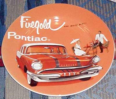 Pontiac 1955 plate Firegold
