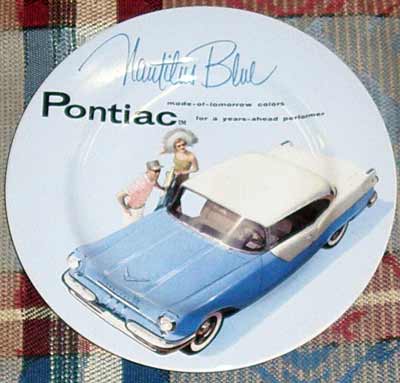 Pontiac 1955 plate Nautilus Blue