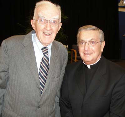 University Heights Community Coordinator Walter Stinson with Bishop Anthony M. Pilla