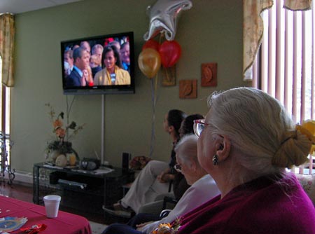 Seniors watch Barack Obama Inauguration
