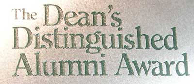 Cleveland State University CSU Distinguished Alumni Award sign