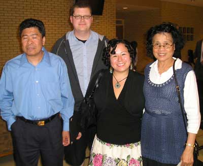 Award winner Teresa Obrero with father Wilson, boyfriend Jared Harger and mother Lenora