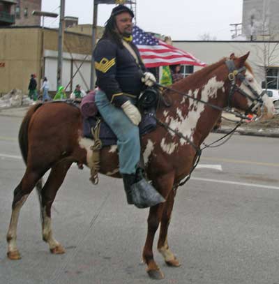 Buffalo Soldier at Cleveland 2008 Saint Patrick's Day Parade