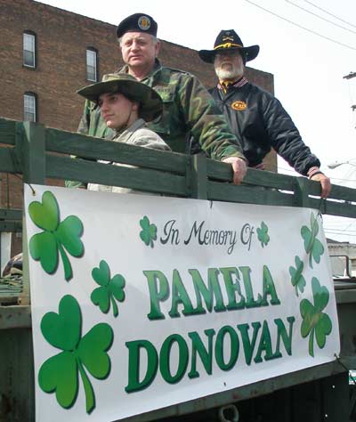 Pamela Donovan float in Cleveland St Patricks Day parade