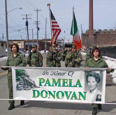 Pamela Donovan float in Cleveland St Patricks Day parade