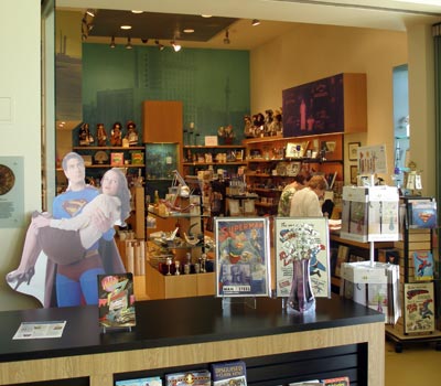 (photos by Dan Hanson) Superman gift shop at Maltz Museum