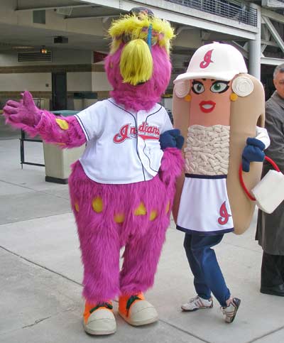 Cleveland Indians Slider and Onion mascot