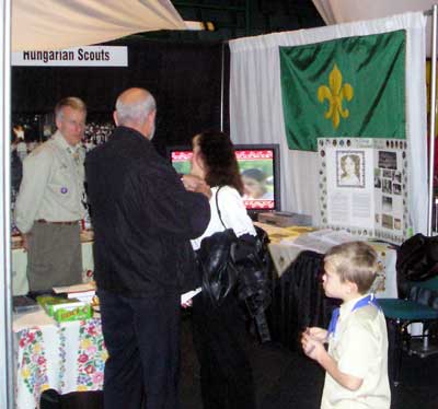 There was a lot of interest in the Hungarain Scouts booth